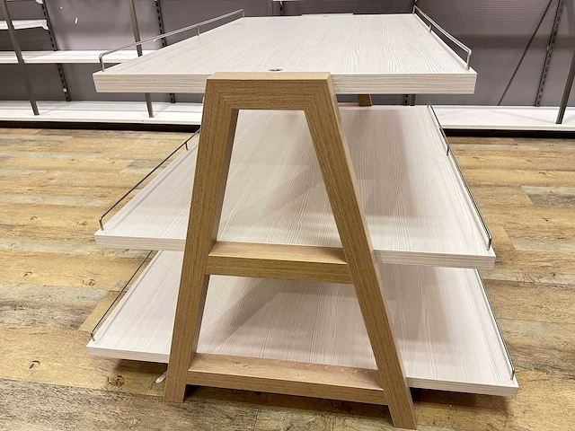 Houten etagère 120 cm hoog (4x) - afbeelding 3 van  5