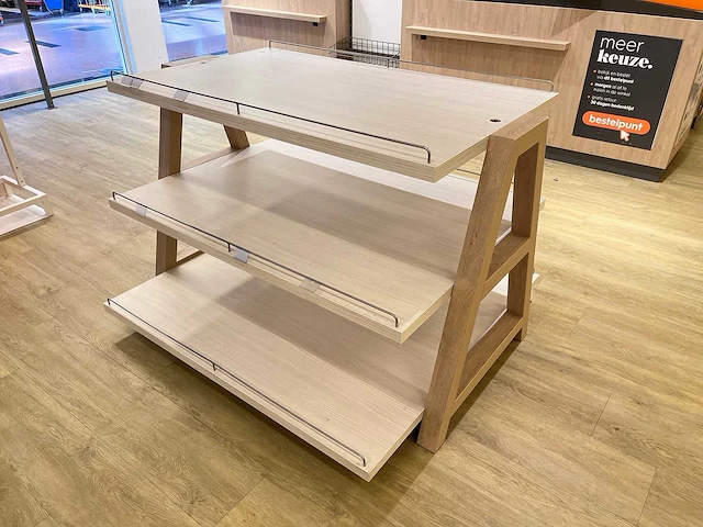 Houten etagère (2x) - afbeelding 1 van  5