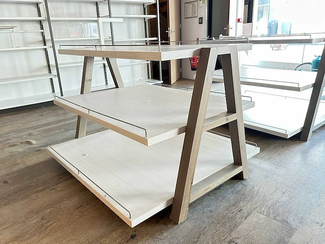 Houten etagère (2x) - afbeelding 1 van  5