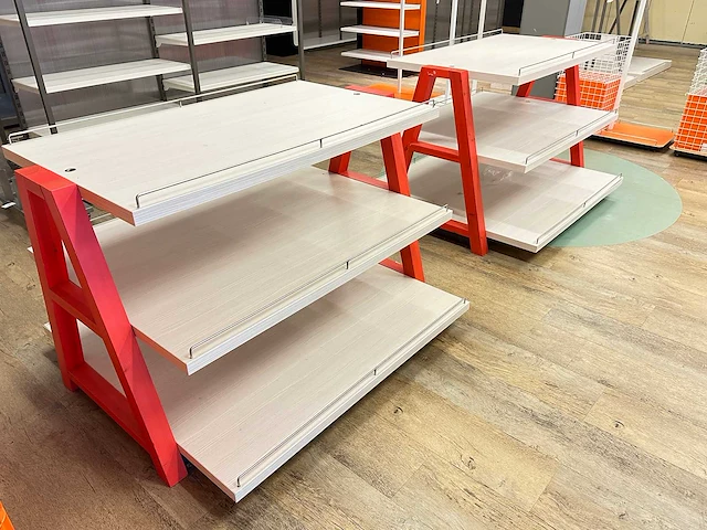Houten etagère (2x) - afbeelding 1 van  4