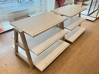 Houten etagère 90 cm hoog (2x) - afbeelding 1 van  5