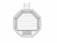 Houten hottub met kachel - incl. cover - afbeelding 6 van  9