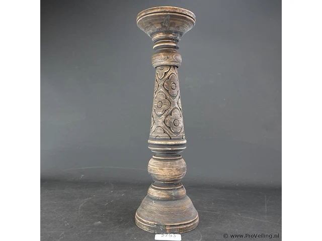 Houten kandelaar - afbeelding 1 van  5