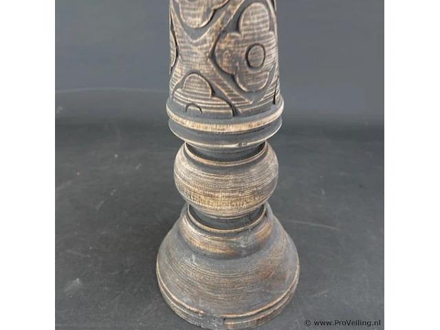 Houten kandelaar - afbeelding 4 van  5