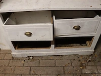 Houten kast met legplanken en 2 laden - afbeelding 2 van  4