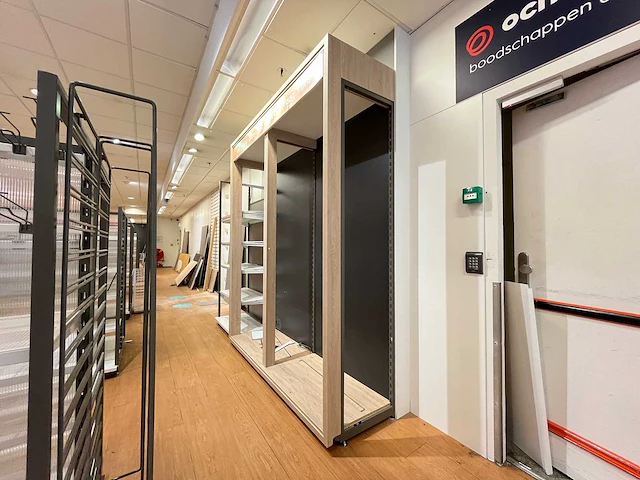 Houten kast met stalen frame (2x) - afbeelding 3 van  7