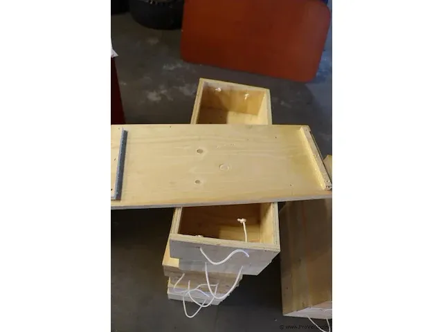 Houten kist - 25x60x13 cm - 6 stuks - afbeelding 2 van  2
