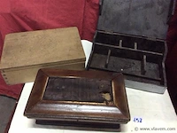 Houten kistjes 3stuks - afbeelding 1 van  2