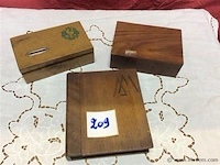 Houten kistjes 3stuks - afbeelding 1 van  2