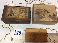 Houten kistjes 3stuks - afbeelding 1 van  2
