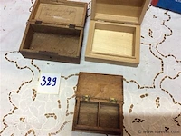 Houten kistjes 3stuks - afbeelding 2 van  2