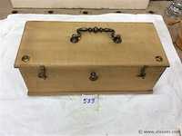 Houten koffertje - afbeelding 1 van  2