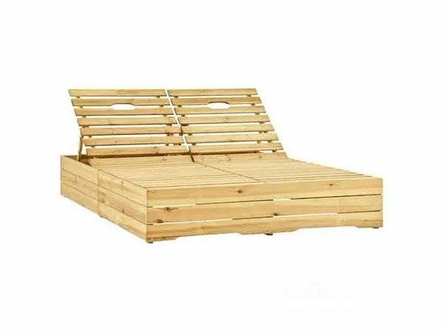 Houten ligbed met tafel 198x140 cm - afbeelding 1 van  3