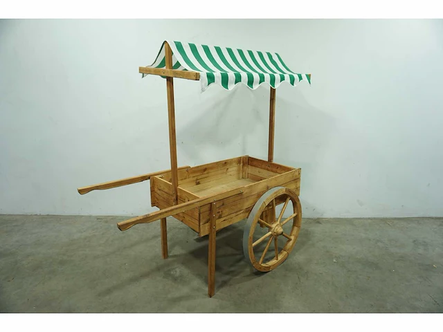 Houten marktkraam - afbeelding 1 van  4