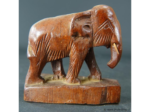 Houten olifant - afbeelding 2 van  3