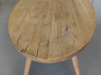 Houten ovalen vergadertafel. afmeting 280 x 115 x 77 cm. - afbeelding 2 van  3