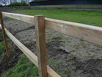 Houten paardenhekwerk 2-regels, 250m - afbeelding 2 van  2