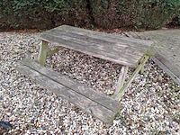 Houten picknicktafel - 175x180x74cm - afbeelding 1 van  2