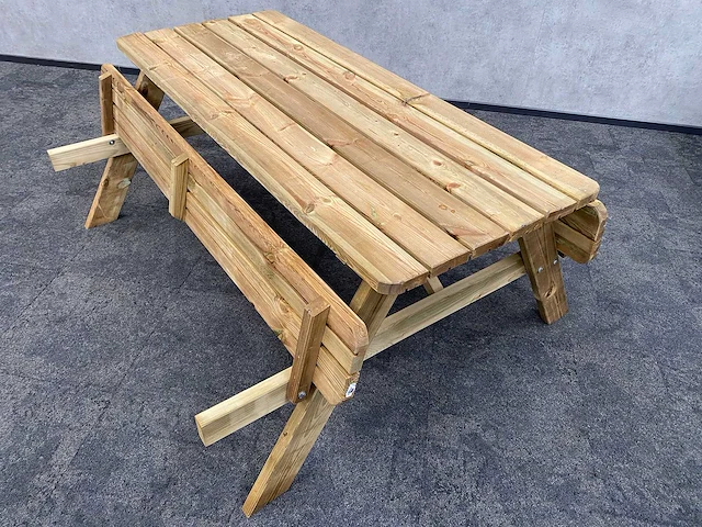 Houten picknicktafel - afbeelding 2 van  12