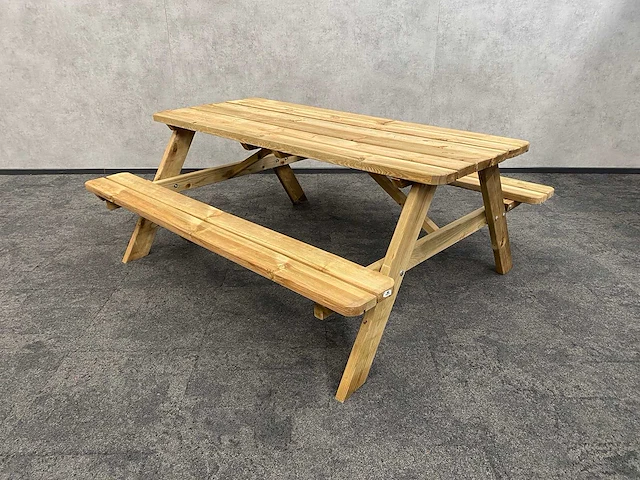 Houten picknicktafel - afbeelding 1 van  12