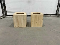 Houten plantenbak (2x) - afbeelding 3 van  6