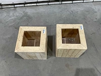 Houten plantenbak (2x) - afbeelding 4 van  6