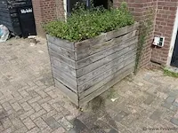 Houten plantenbak incl. planten - 124x60x90cm - afbeelding 1 van  4