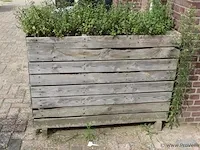 Houten plantenbak incl. planten - 124x60x90cm - afbeelding 2 van  4
