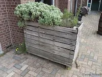 Houten plantenbak incl. planten - 124x60x90cm - afbeelding 1 van  4