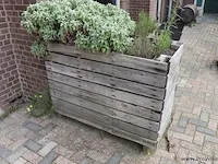 Houten plantenbak incl. planten - 124x60x90cm - afbeelding 2 van  4