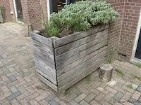Houten plantenbak incl. planten - 124x60x90cm - afbeelding 4 van  4