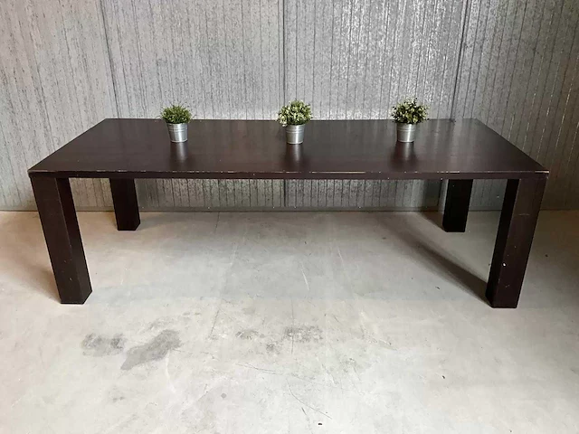 Houten restauranttafel (240 cm) - afbeelding 1 van  5