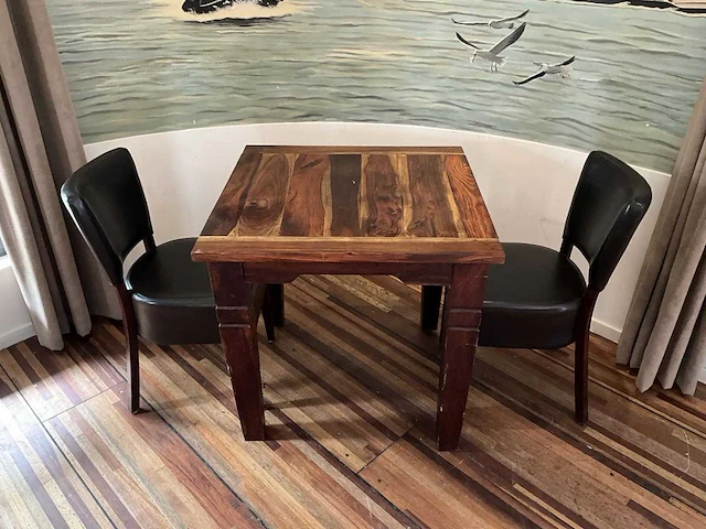 Houten restauranttafel (5x) - afbeelding 1 van  4