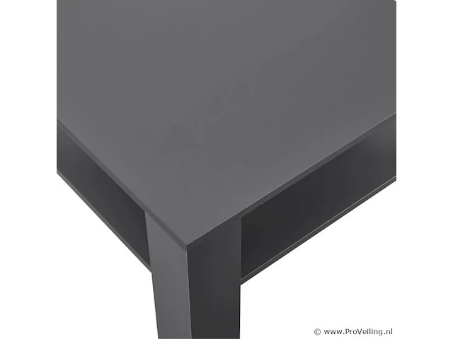 Houten salontafel - 60 x 60 cm - donkergrijs - 2 niveaus - afbeelding 6 van  8