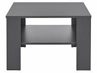 Houten salontafel - 60 x 60 cm - donkergrijs - 2 niveaus - afbeelding 5 van  8