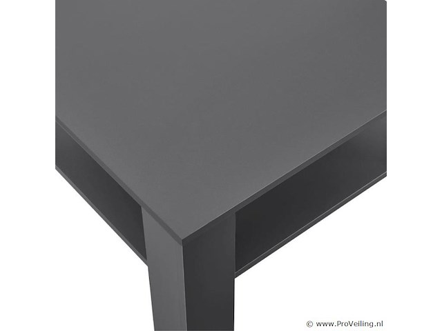 Houten salontafel - 60 x 60 cm - donkergrijs - 2 niveaus - afbeelding 6 van  8