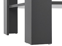 Houten salontafel - 60 x 60 cm - donkergrijs - 2 niveaus - afbeelding 7 van  8