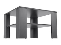Houten salontafel - 60 x 60 cm - donkergrijs - 2 niveaus - afbeelding 4 van  8