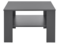 Houten salontafel - 60 x 60 cm - donkergrijs - 2 niveaus - afbeelding 5 van  8