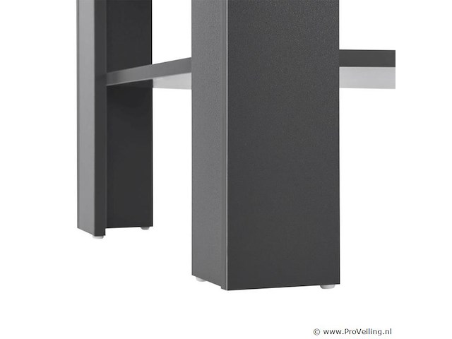 Houten salontafel - 60 x 60 cm - donkergrijs - 2 niveaus - afbeelding 7 van  8