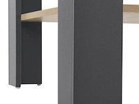 Houten salontafel - 60 x 60 cm - donkergrijs / houtkleur - 2 niveaus - afbeelding 7 van  8