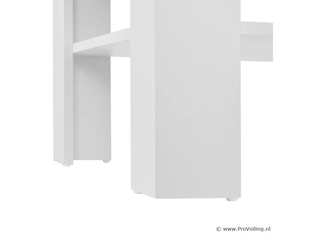Houten salontafel - 60 x 60 cm - donkergrijs / wit - 2 niveaus - afbeelding 7 van  8