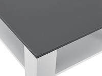 Houten salontafel - 60 x 60 cm - donkergrijs / wit - 2 niveaus - afbeelding 6 van  8