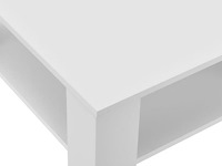 Houten salontafel - 60 x 60 cm - wit - 2 niveaus - afbeelding 6 van  8