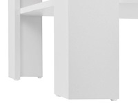 Houten salontafel - 60 x 60 cm - wit / houtkleur - 2 niveaus - afbeelding 7 van  8