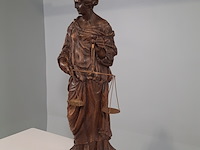 Houten sculptuur, vrouwe justitie - afbeelding 7 van  10