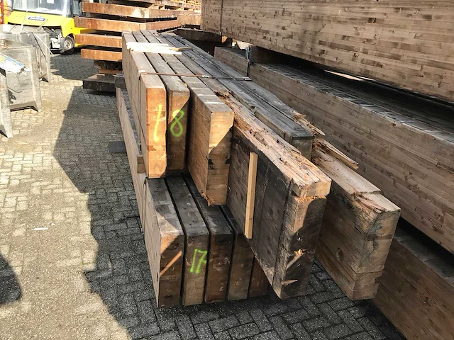 Houten spanten 13.5x55cm (6x) - afbeelding 2 van  4