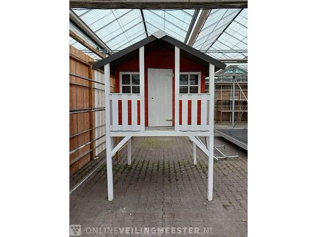 Houten speelhuis - afbeelding 3 van  10