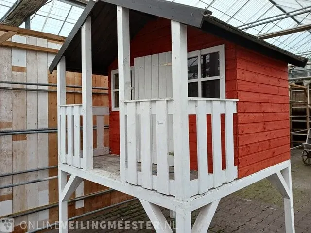 Houten speelhuis - afbeelding 6 van  10