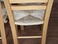 Houten stoelen met rieten zitting - 45x43x90cm - 4 stuks - afbeelding 3 van  3